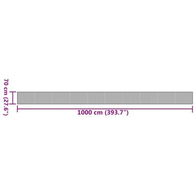 vidaXL Tepih pravokutni prirodni 70 x 1000 cm od bambusa