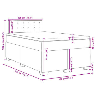 vidaXL Krevet s oprugama i madrac cappuccino 120x200cm od umjetne kože