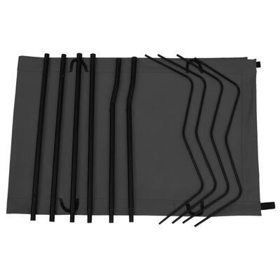 vidaXL Krevet za kampiranje 180 x 60 x 19 cm od tkanine i čelika crni