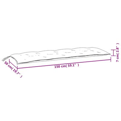 vidaXL Jastuci za vrtnu klupu 2 kom plavo-bijeli prugasti 150x50x7 cm