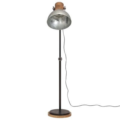 vidaXL Podna svjetiljka 25 W vintage srebrna 30 x 30 x 100-150 cm E27