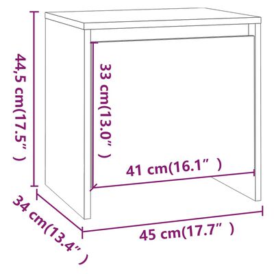 vidaXL Noćni ormarići 2 kom boja smeđeg hrasta 45x34x44,5 cm iverica