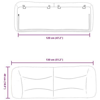 vidaXL Jastuk za uzglavlje smeđi 120 cm od umjetne kože