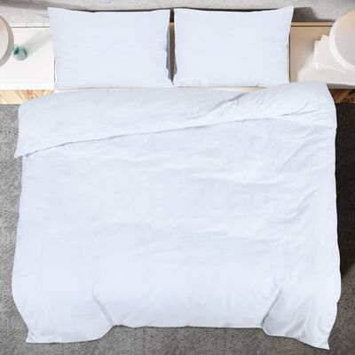 vidaXL Set posteljine za poplun bijeli 155x220 cm lagana mikrovlakna