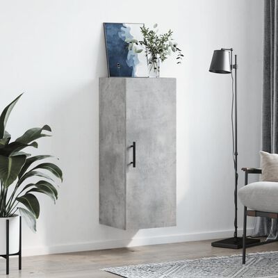 vidaXL Zidni ormarić siva boja betona 34,5 x 34 x 90 cm