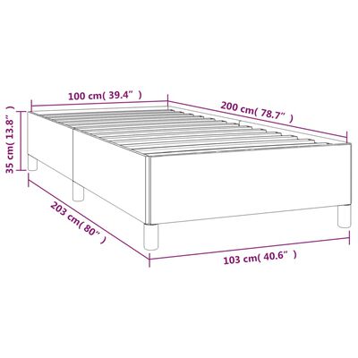 vidaXL Okvir za krevet crni 100x200 cm od umjetne kože