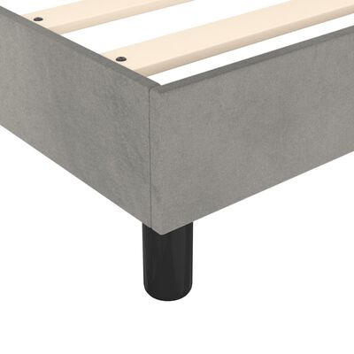 vidaXL Box spring krevet s madracem svjetlosivi 100x200 cm baršunasti