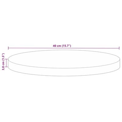 vidaXL Stolna ploča Ø 40 x 3,8 cm okrugla od masivnog obnovljenog drva