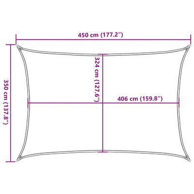 vidaXL Jedro protiv sunca boje pijeska 4,5x3,5 m 100% poliester Oxford