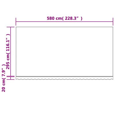 vidaXL Zamjenska tkanina za tendu raznobojna prugasta 6 x 3 m