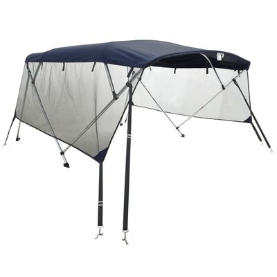 vidaXL Tenda bimini s 4 luka i mrežastim zidovima 243x(200-213)x137 cm