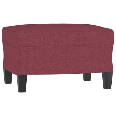 vidaXL 3-dijelni set sofa s jastucima crvena boja vina od tkanine