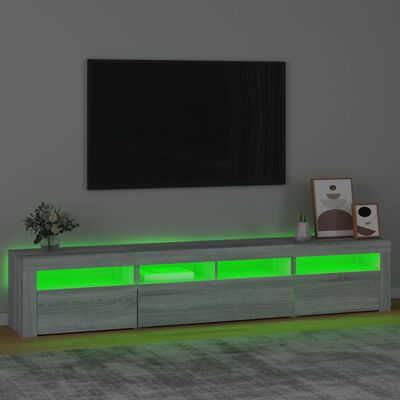 vidaXL TV ormarić s LED svjetlima boja hrasta sonome 210x35x40 cm