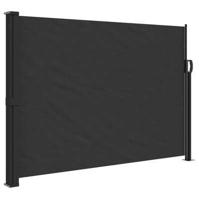 vidaXL Bočna tenda na uvlačenje crna 140 x 300 cm