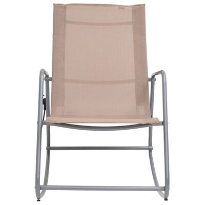 vidaXL Vrtna stolica za ljuljanje smeđesiva 95 x 54 x 85 cm tekstilen