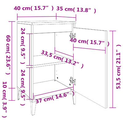 vidaXL Noćni ormarići sjajni bijeli 2 kom 40x35x70cm konstruirano drvo