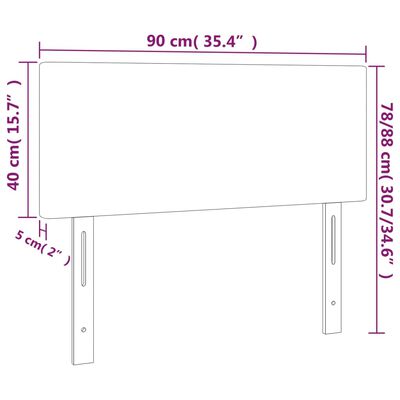 vidaXL LED uzglavlje krem 90x5x78/88 cm od tkanine