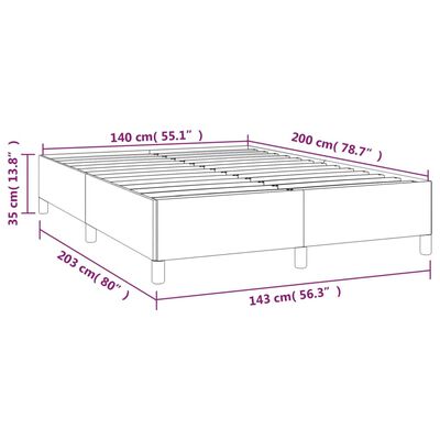 vidaXL Okvir za krevet tamnosivi 140x200 cm od tkanine