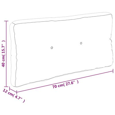 vidaXL Jastuk za palete kraljevsko svijetloplavi 70x40x12cm od tkanine