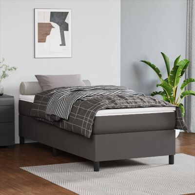 vidaXL Okvir za krevet sivi 100x200 cm od umjetne kože