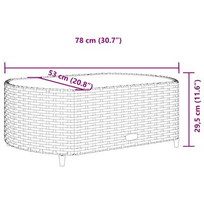 vidaXL 10-dijelni set vrtnih sofa od poliratana s jastucima sivi