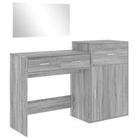 vidaXL 3-dijelni set toaletnog stolića sivog sonome konstruirano drvo