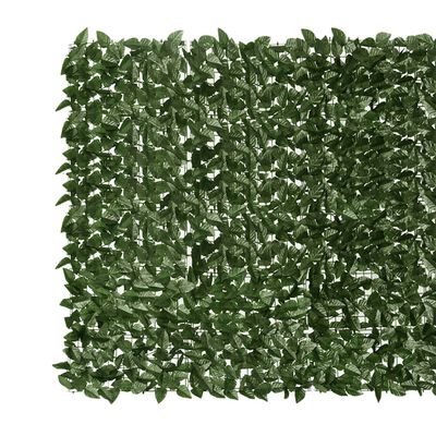 vidaXL Balkonski zastor s tamnozelenim lišćem 600 x 150 cm