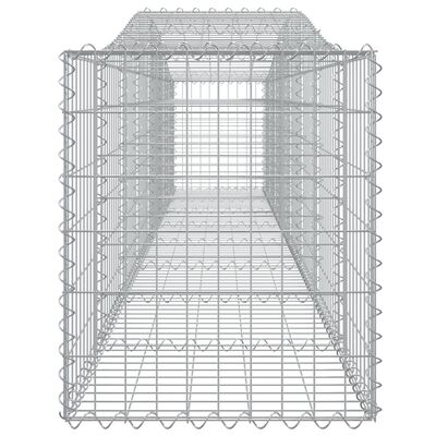 vidaXL Lučne gabionske košare 5 kom 400x50x60/80 cm pocinčano željezo