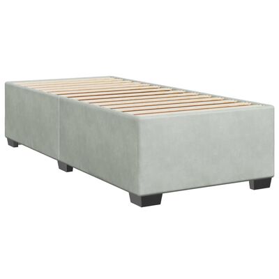 vidaXL Box spring krevet s madracem svjetlosivi 100x200 cm baršunasti