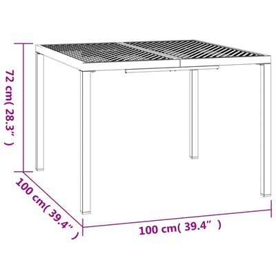 vidaXL Vrtni stol antracit 100x100x72 cm čelični