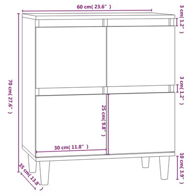 vidaXL Komoda siva boja betona 60x35x70 cm od konstruiranog drva