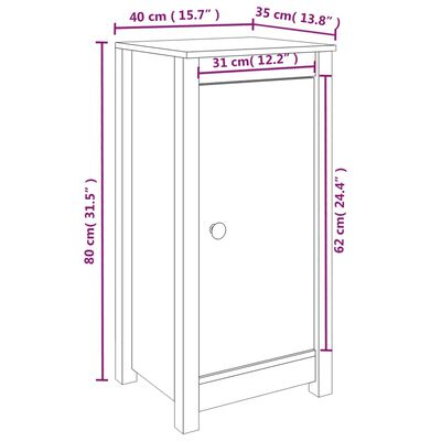 vidaXL Komoda smeđa boja meda 39x35x80 cm od masivne borovine