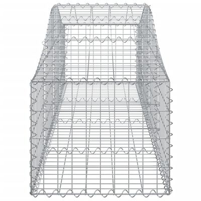 vidaXL Lučne gabionske košare 2 kom 200x50x40/60 cm pocinčano željezo