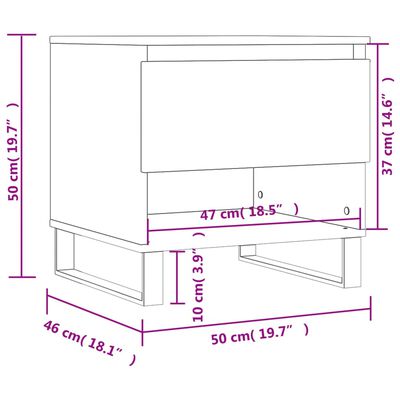 vidaXL Stolići za kavu 2 kom bijeli 50x46x50 cm od konstruiranog drva