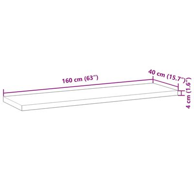 vidaXL Ploča za umivaonik s uljnim premazom 160x40x4 cm drvo bagrema