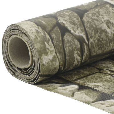 vidaXL Balkonski zaslon za privatnost s izgledom kamena 1000x75 cm PVC