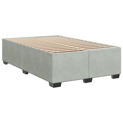 vidaXL Box spring krevet s madracem svjetlosivi 120x200 cm baršunasti