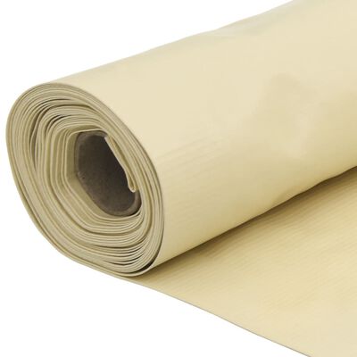 vidaXL Balkonski zaslon za privatnost krem 600 x 120 cm PVC