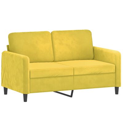 vidaXL 3-dijelni set sofa s žuti baršunast