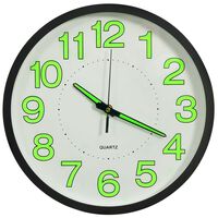325166 vidaXL Luminous Wall Clock Black 30 cm