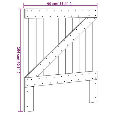 vidaXL Uzglavlje 90 x 104 cm od masivne borovine