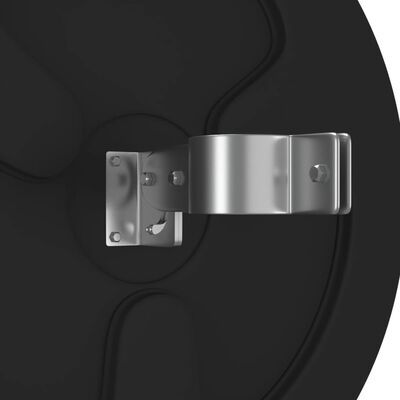 vidaXL Vanjsko konveksno prometno ogledalo crno Ø 45 cm polikarbonatno