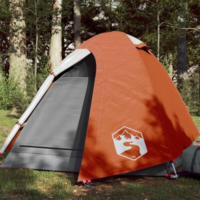 vidaXL Kupolasti šator za kampiranje za 2 osobe narančasti vodootporni
