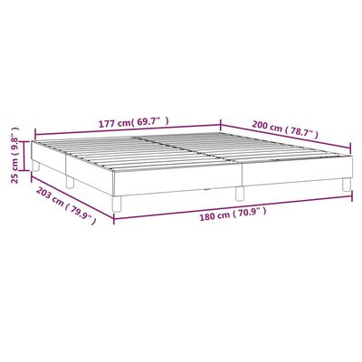 vidaXL Okvir za krevet bijela 180x200 cm od umjetne kože