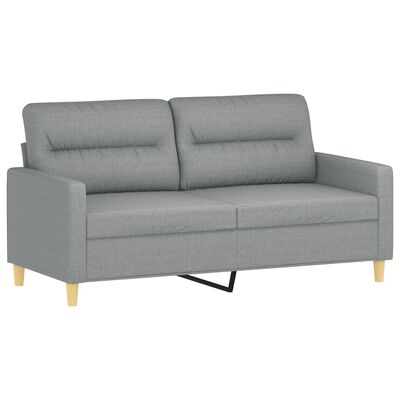 vidaXL 3-dijelni set sofa s jastucima svjetlosivi od tkanine