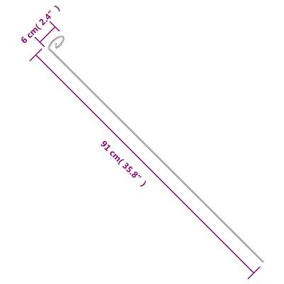 vidaXL Kolci za vrtne biljke 20 kom tamnozeleni 91 cm čelični