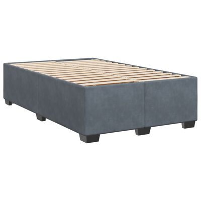 vidaXL Box spring krevet s madracem tamnosivi 120 x 200 cm baršunasti