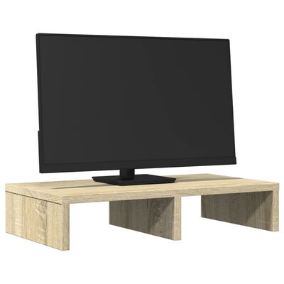 vidaXL Stalak za monitor boja hrasta 50 x 27 x 10 cm konstruirano drvo