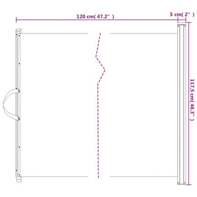 vidaXL Uvlačiva vrata za kućne ljubimce bijela 117,5x125 cm