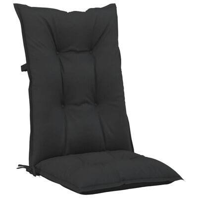 vidaXL Jastuci za vrtne stolice 6 kom crni 120 x 50 x 7 cm od tkanine